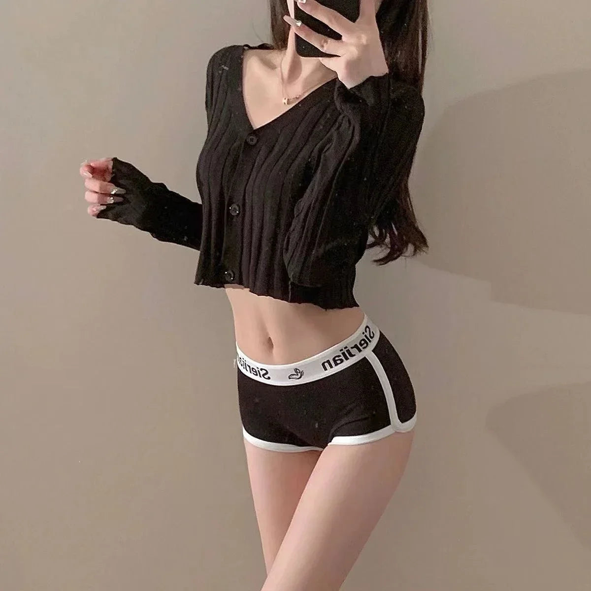 Sports Fitness Panties for Women Cotton Female Underwear Mid-waist Underpants Cozy Underwear Women Safety Pants Womens Shorts