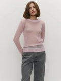 Wolfeel Summer Autumn Elegant Slim Fit Sweater New Women's Jumpers Casual Chic Round Neck Long Sleeved Fashion Loose Pullovers