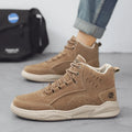 2026Men's Shoes Fashion Outdoor Casual Shoes Men's High Top Sneakers Lace Up Ankle Boots Mens Motorcycle Boots Botas Para Hombre