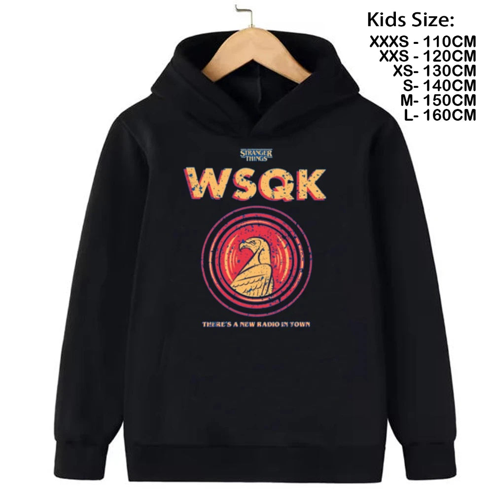 Cartoon Girls Boy Hawkins Demogorgon Hooded Sweatshirt  Children's Fashion Casual Tops WILL Girls Clothing Hoodies