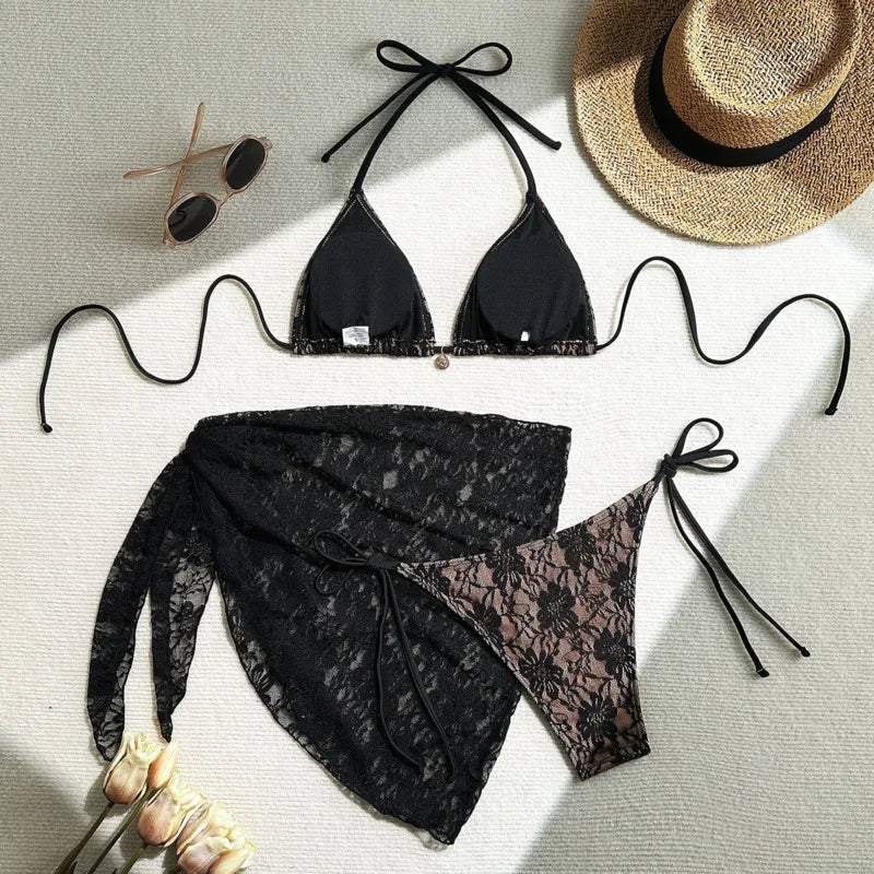 2026 Sexy Bikinis Female Swimsuits Women Three-Piece Swimwear Beach Swimming Wear Bathing Suits Brazilian Bikini Set Pool Bather