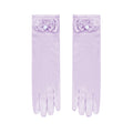 Girls Princess Accessories Kids Satin Bow Elsa Cinderella Gloves for Costume Children Birthday Halloween Party Cosplay Gift