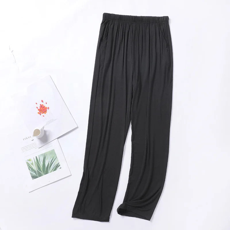 Modal Pajama Pants Thin Men's Home Trousers Men's Home Trousers Large Size Casual Mosquito-proof Air-conditioning Trousers