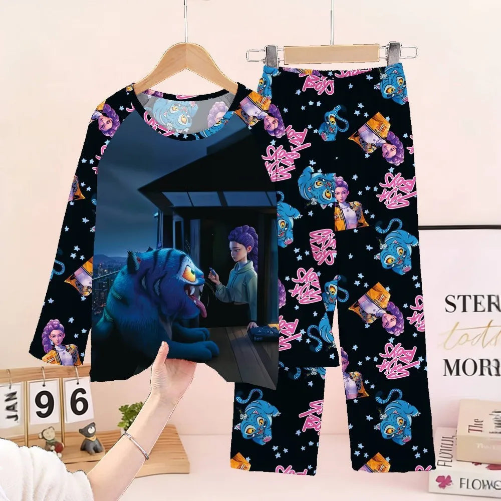 Full Sleeve Girls Pajamas Sets Pyjamas Kids 2Pcs Homewear Children's Sleepwear for Boys Baby Pajamas Teens Cosplay Nightwear