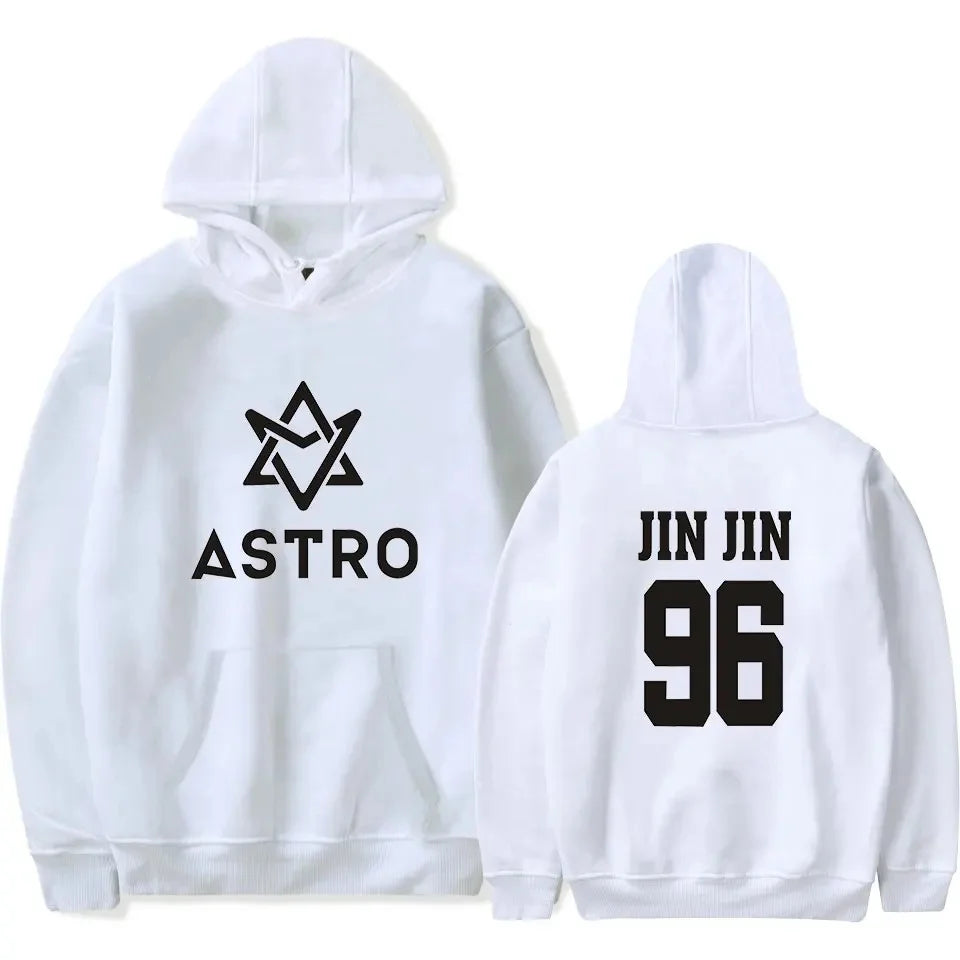 Kpop ASTRO STAR Group Printed Hoodies Moletom Harajuku Sweatshirt Casual Zipper Hoodie Streetwear Jacket Men/Women Clothing
