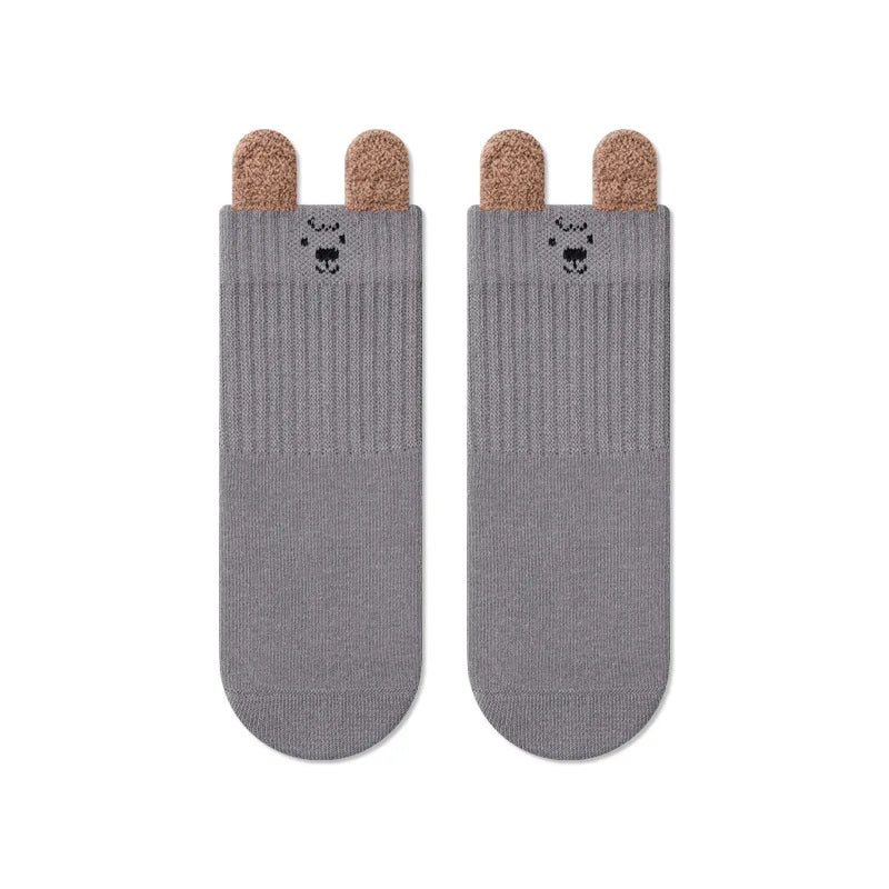 Kids Socks For Girls Boys Autumn Winter Children's Cotton Soft Cute Baby Toddler Girl Boy Sock Casual Cartoon Plush Ear Socks