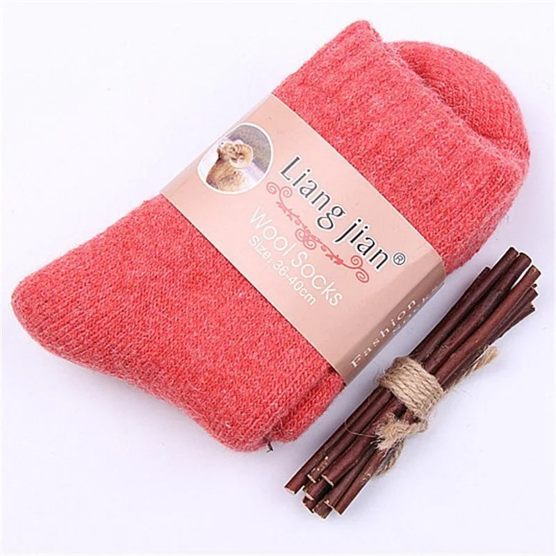 Super Warm Funny Happy Male Men Thicker Solid Socks Merino Wool Rabbit Socks Snow Winter Socks calceta hombre skarpety meskie