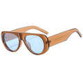 New Oval Sunglasses Women Men Cool Brand Designer Colorful Sun Glasses Female Male Plastic Big Frame Outdoor Eyewear