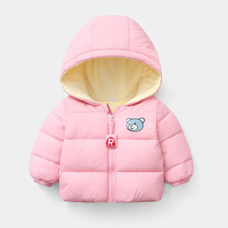Baby Children Coats Winter Thick Jackets For Boys Warm Plush Thicken Outerwear For Girls Fur Hooded Jacket Kids Clothes Snowsuit