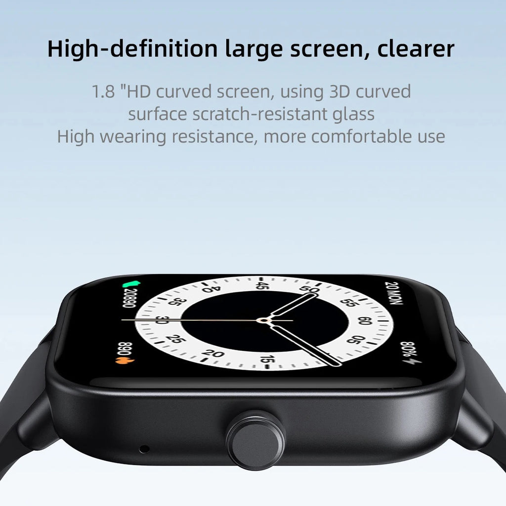 Smart Watches For Men Women Blue Tooth Call Smartwatch 1.8 Inch Bracelet Waterproof Sports Fitness Voice Assistant Heart Rate