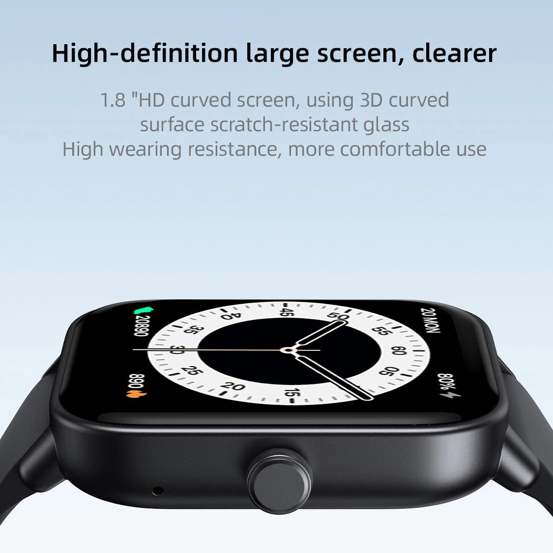 Smart Watches For Men Women Blue Tooth Call Smartwatch 1.8 Inch Bracelet Waterproof Sports Fitness Voice Assistant Heart Rate