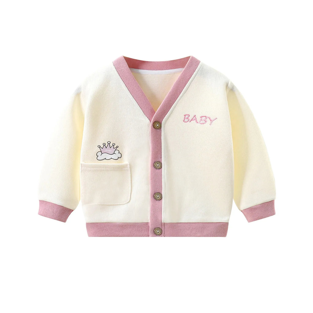 Autumn Winter Baby Knitted Cardigan Sweater Cartoon Animal Long Sleeved Tops Kids Clothes Children Jacket Toddler Warm Coat 0-1y