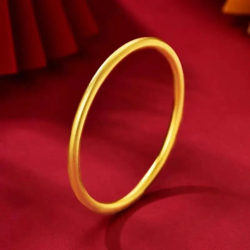 Fashionable Bracelet For Women Round Minimalist Elegant Gold Color Bangle Luxury Accessories Popular Jewelry