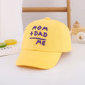 Children's Hats Spring Autumn Boys Girls Duckbill Hats Casual Baby Caps Fashion Cute MOM+DAD=ME Embroidery Sun Hats