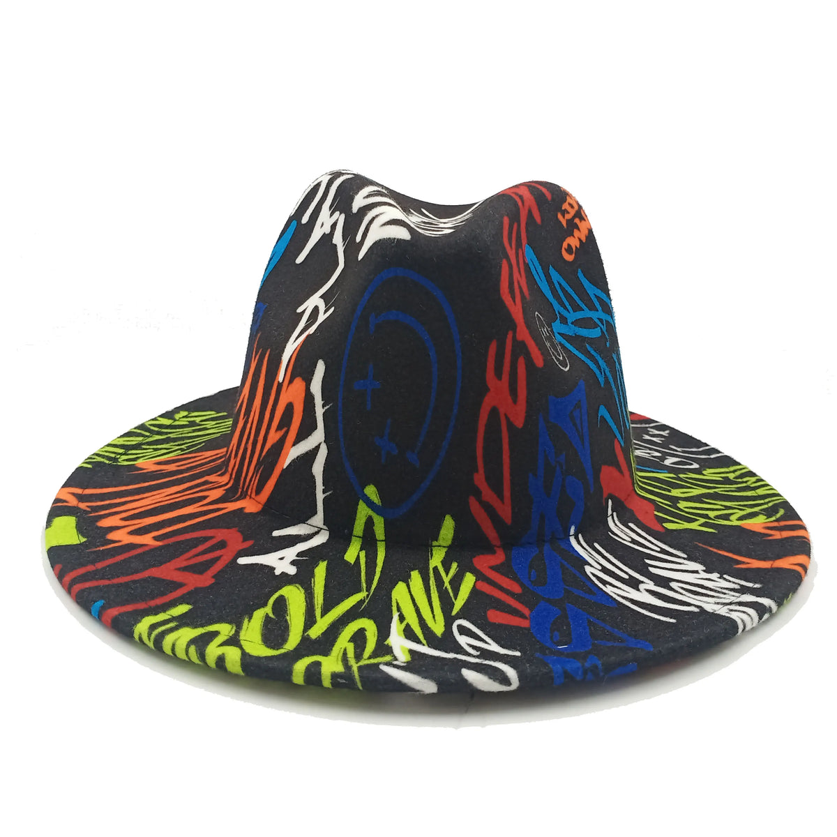Fedora hat Women's hat wide-brimmed hat Fedora hat autumn winter men retro fashion tie-dye felt jazz Panama hat wedding hat