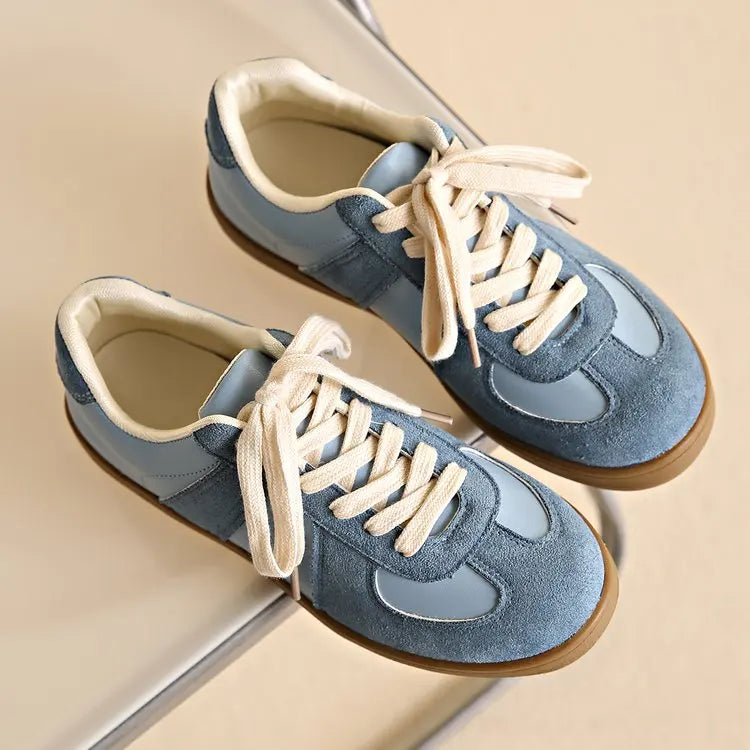 Women's Flat-bottomed Sneakers Spring and Autumn 2025 Series Fashion Casual Lace-up Comfortable Low-cut Shoes Zapatos De Mujer