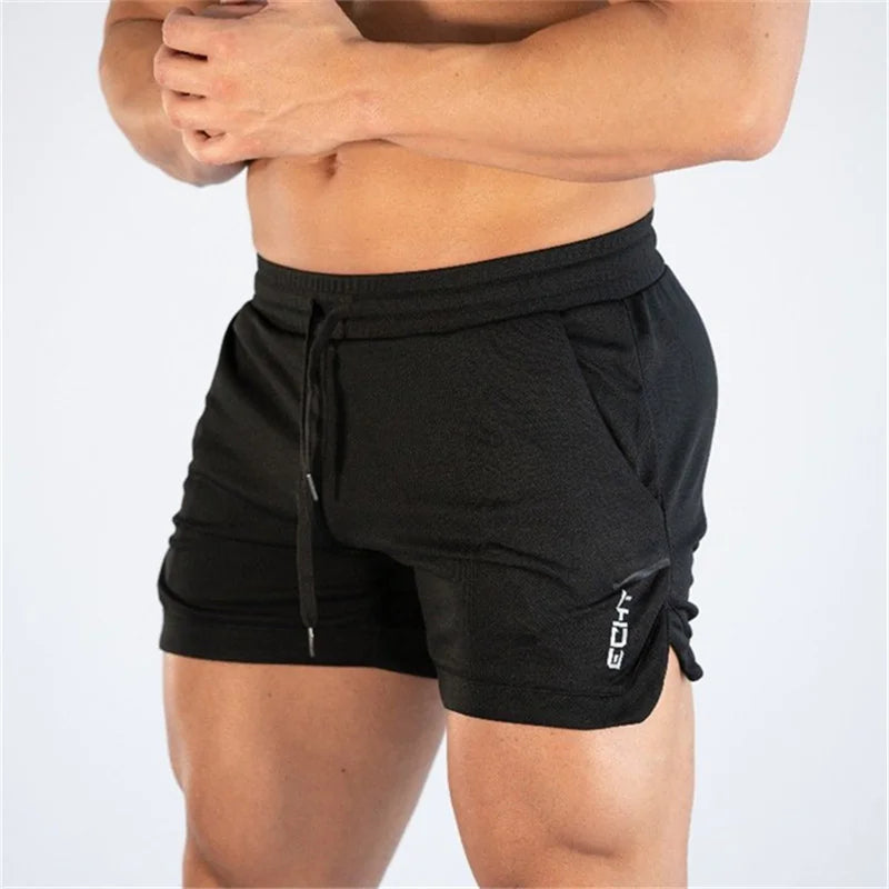 2025 NEW Fitness Sports Shorts Man Summer Gyms Workout Male Breathable Mesh Shorts Quick Dry Beach Short Pants Men Sportswear