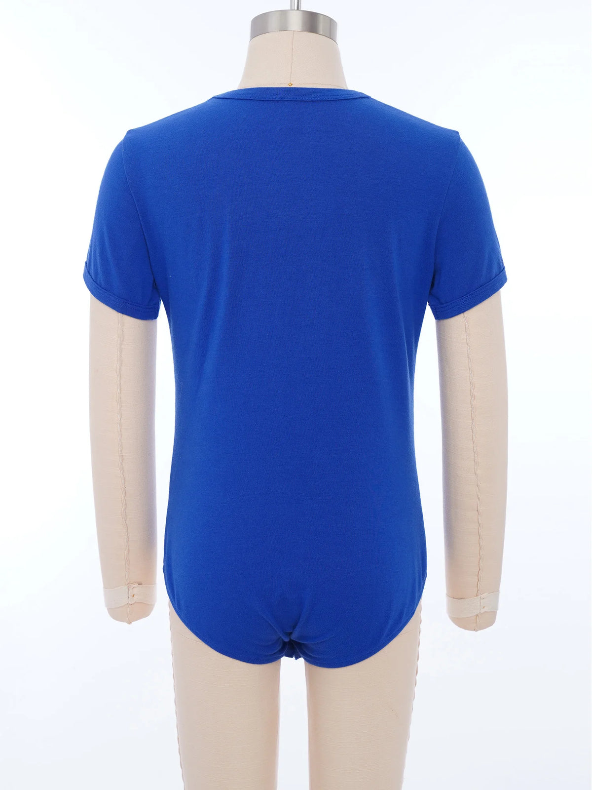Kids Boys Ballet Gymnastic Dance Costume Jumpsuits Yoga Sports Dancewear Solid Color Short Sleeve Press Buttons Crotch Leotards