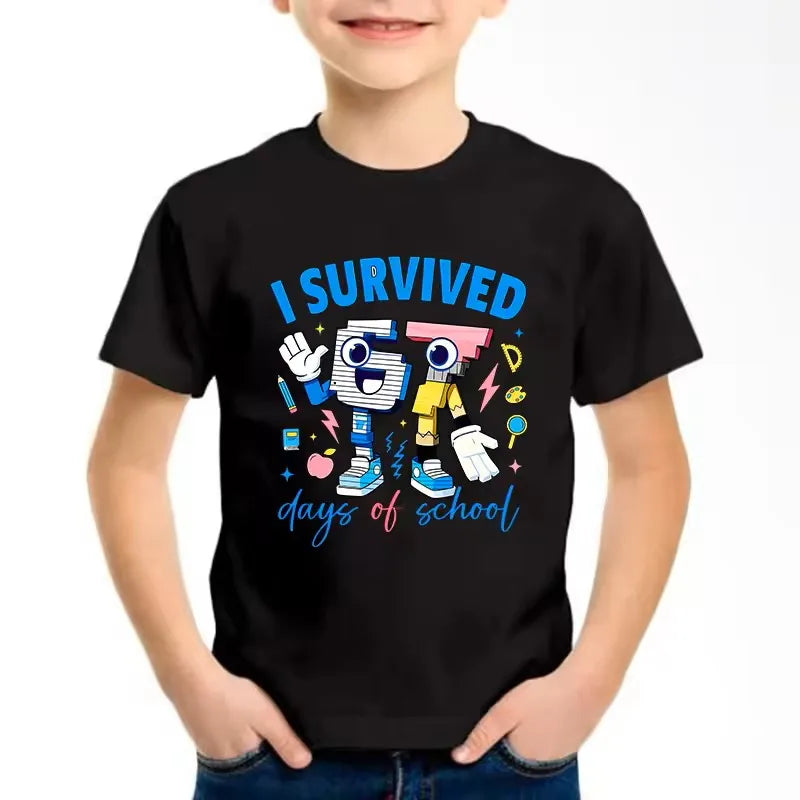 Funny Six Seven Italian Brainrot 67 Number Graphic Print T-Shirt Boy/Girl Summer Short Sleeved Kids Loose Comfortable Tshirt Top
