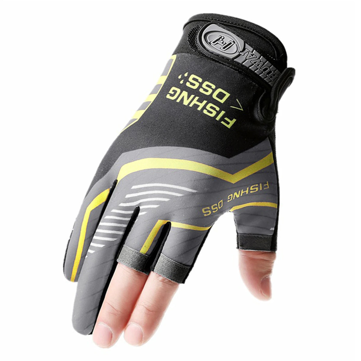 Fishing Gloves Men Summer Three Finger Cut UV Protection Cycling Gloves Anti Slip Breathable Lightweight Outdoor Sports Gear