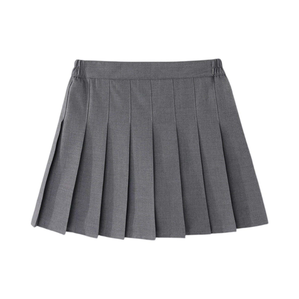 Children Summer Skirts With Shorts Kids A Line High Waist Mini Dress Girls Black White Red Pleated Skirt Student Uniform Skirts