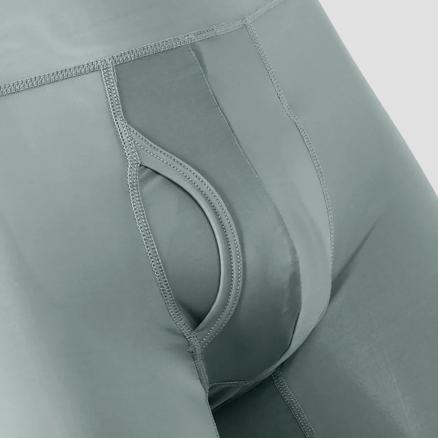 Men's sports underwear: high-waisted, belt-curving, plus-size, lengthened, anti-leg chafing, waist-protecting, flat-cut shorts
