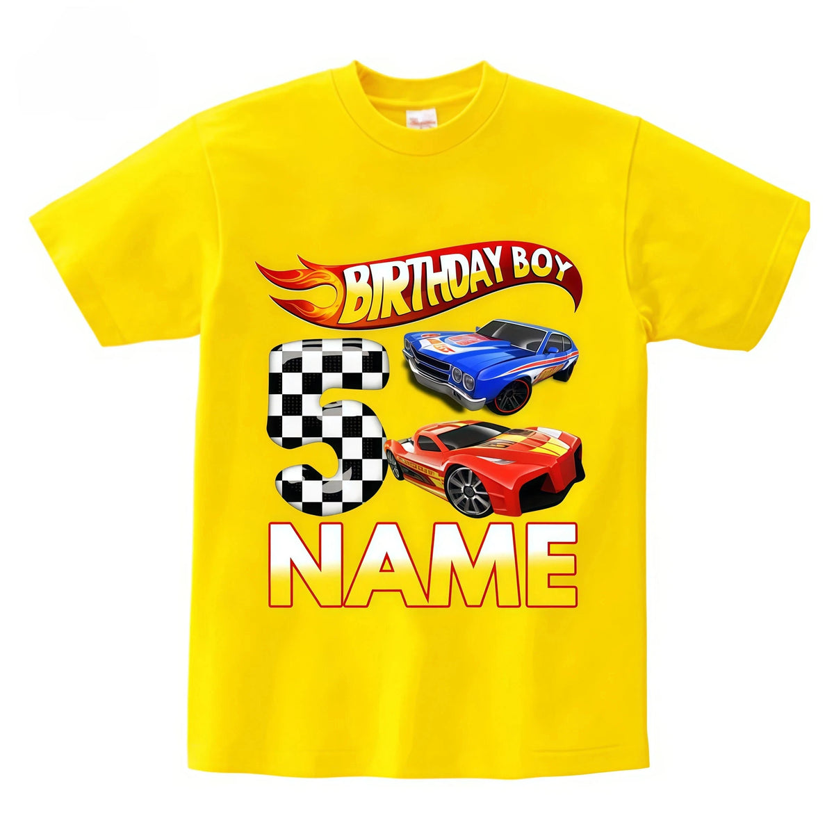 Kids Racing Birthday T Shirt 5 Year Old 2nd T Shirt Kids Shirts for Children Party BOYS Summer Custom Name Toddler Baby T Shirts