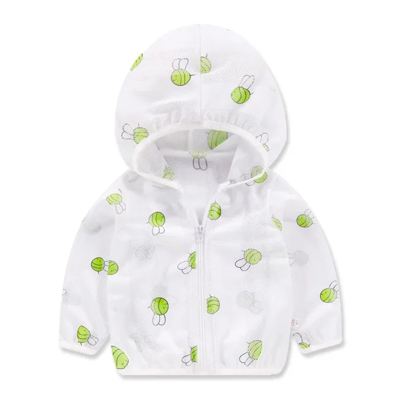 Children's Sunscreen Clothing Jacket Summer New Boys Little Girls Thin Coat Kids Outdoor Breathable Clothes