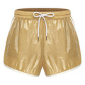 Swimwear Mens Waterpoof Shorts Swim Trunks Swimsuit Drawstring Seams Shorts with Pockets Swimming Bathing Suit Beachwear