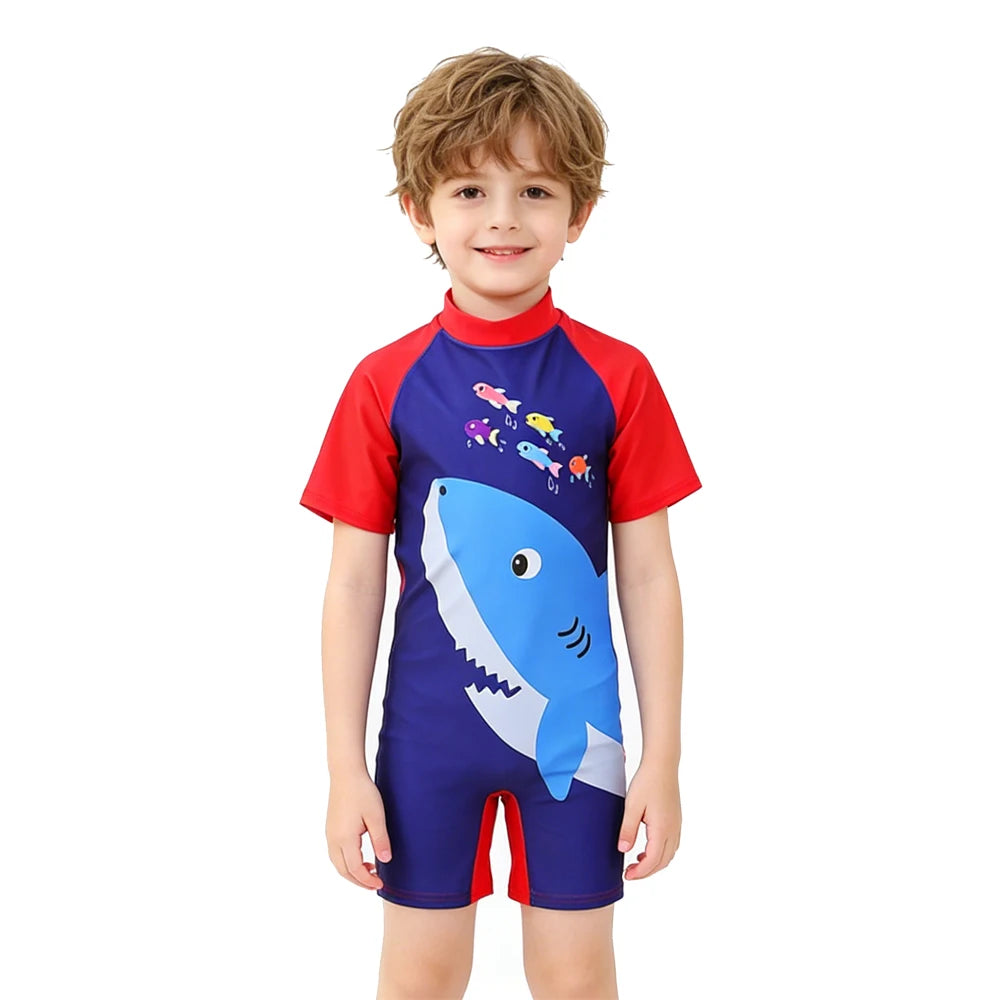 Boys Swimsuit Kids 1 Piece Swimwear Toddler Shark Dinosaur Children Swimming Outfits 2026 Bathing Suit 3 to 4 5 6 7 8 9 10 Years