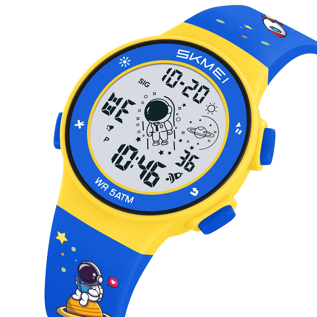 Skmei Kids Digital Watches Fashion TPU Strap Colorful Light LED Waterproof Children Boy Girl Sports Wristwatch with Alarm Clock