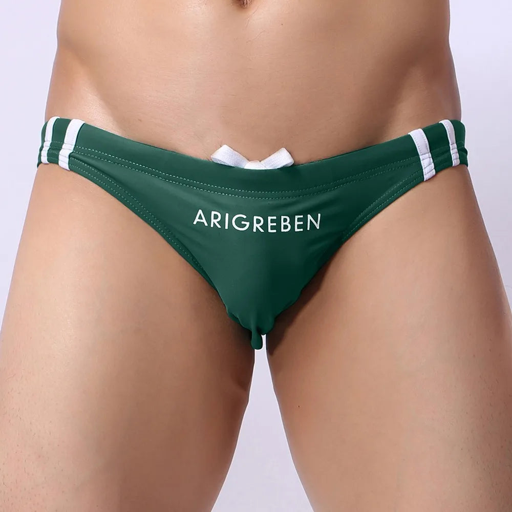 Men's Swim Mini Briefs beach pants Surfing Low-waist Sexy Surfboard Solid Color Swimwear Padded Push-up Swimming swimsuits