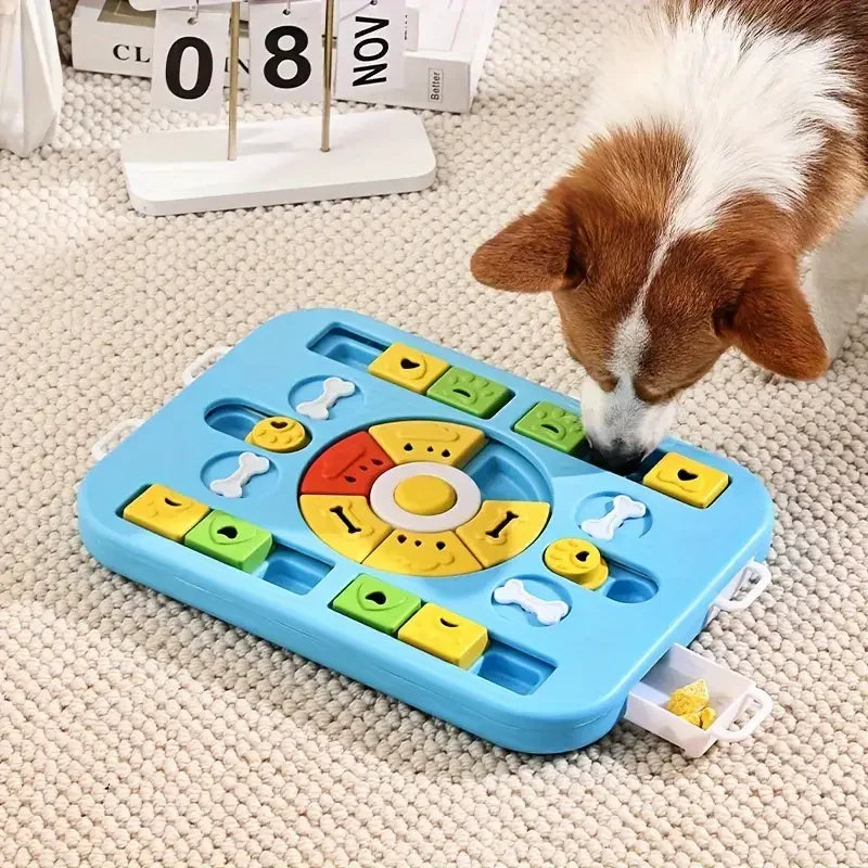 Pet Slow Food Bowl Toys Pet Dogs and Cats Toys Multifunctional Food Box Pet Puzzle Feeding Bowl is suitable for small, medium an