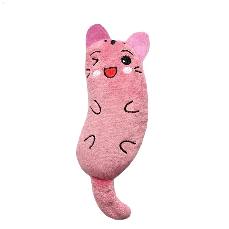 Pet Kitten Chewing Toy Funny Cute Plush Toy Teeth Grinding Catnip Cat Toys Interactive Claws Thumb Bite Cat Mint For Cats Hot
