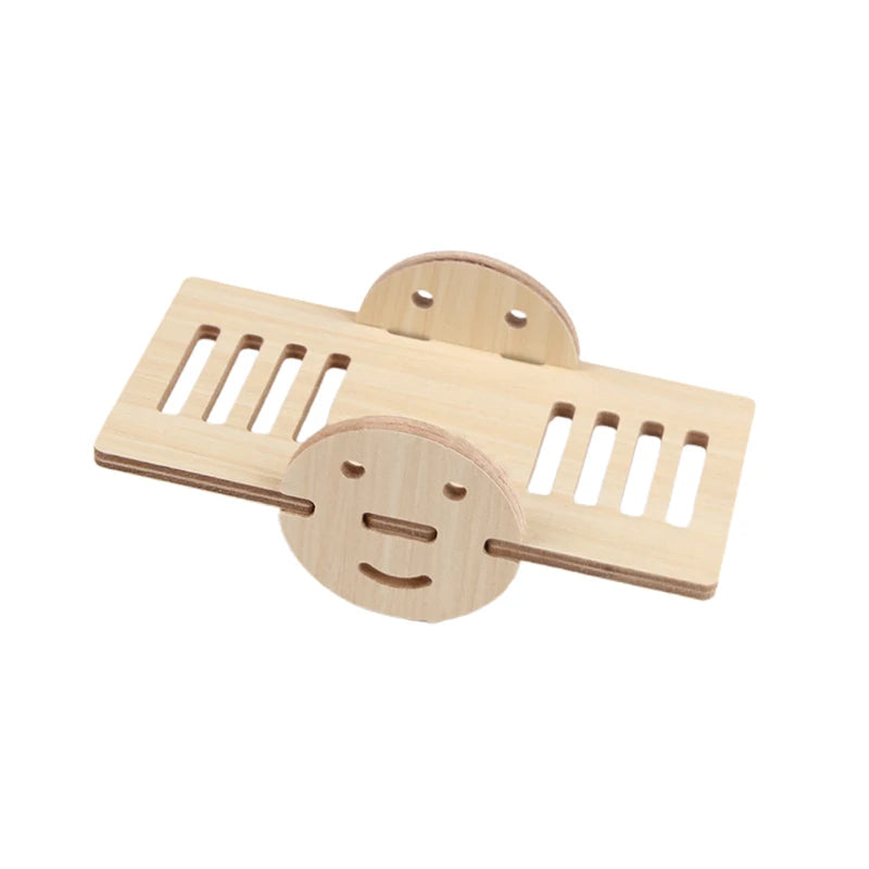 Pet Hamster Toys Wooden Bridge Seesaw Swing Toys Small Animal Activity Climb Toy DIY Hamster Cage Accessorie