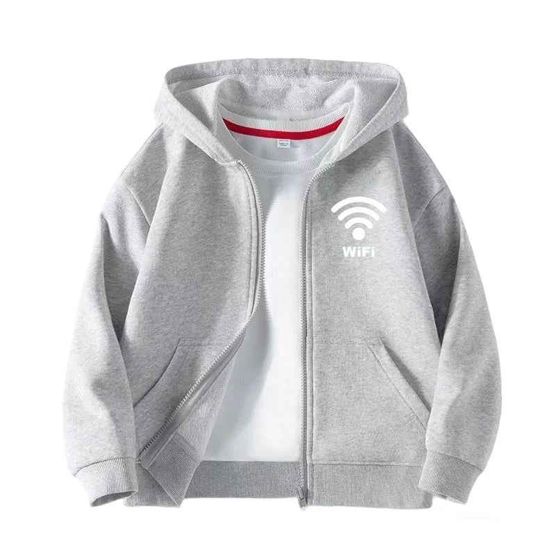 Children Spring Autumn Zipper Hoodies Coat Boys Age 5-12 Leisure Tops Kids Boy Fashion New York City Cardigan Jacket