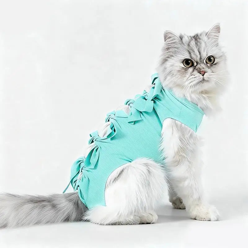 Pet Neutering Suit Cat Postoperative Recovery Clothes Anti-Licking Adjustable Wound Protective Clothing Pet Supplies