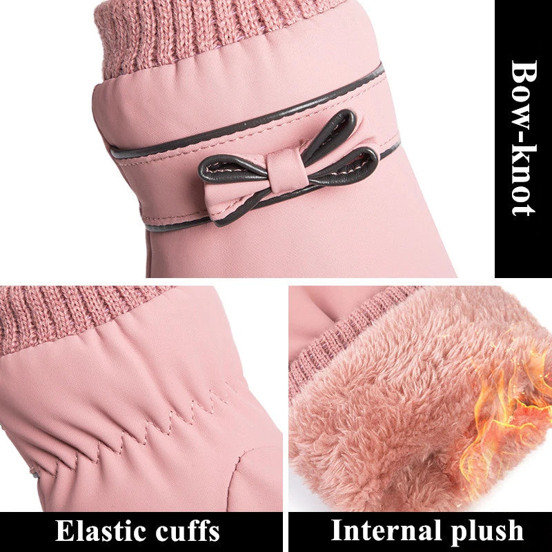 Winter Women Gloves Waterproof Thermal Touch Screen Thermal Windproof Warm Gloves Cold Weather Riding Sports Hiking Ski Gloves
