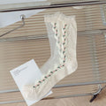 Fashion Sock for Women Summer   Breathable Trendy Casual Women's Socks Cute Fashion Korean Style Transparent Lace Sweet