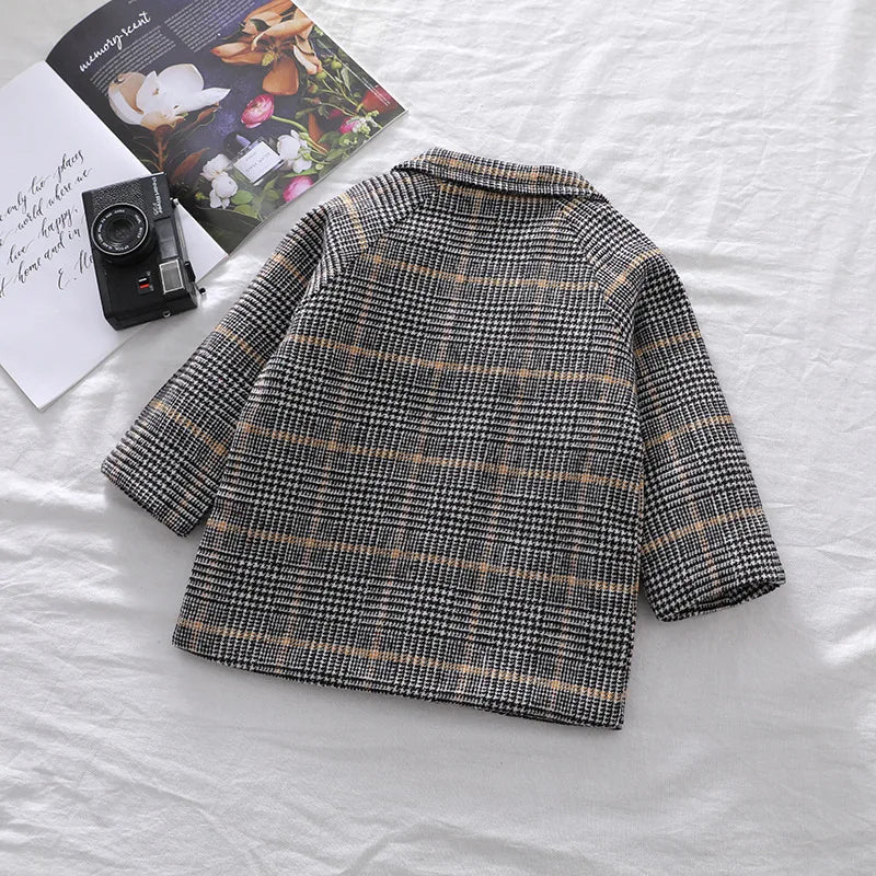 2 3 4 5 6 Years Baby Boys Jacket Spring Autumn Keep Warm Fashion Windbreaker Long Sleeve Woolen Coat Birthday Gift Kids Clothes
