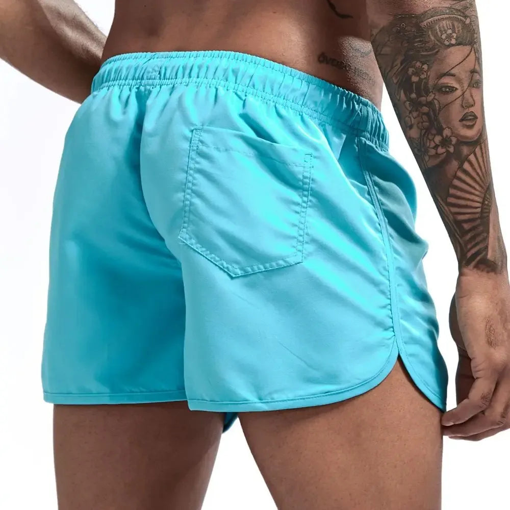 Shorts For Mens 2025 Summer Men's Swimwear Shorts Brand Beachwear Sexy Swim Trunks Men Swimsuits Low Waist Breathable Beach Wear