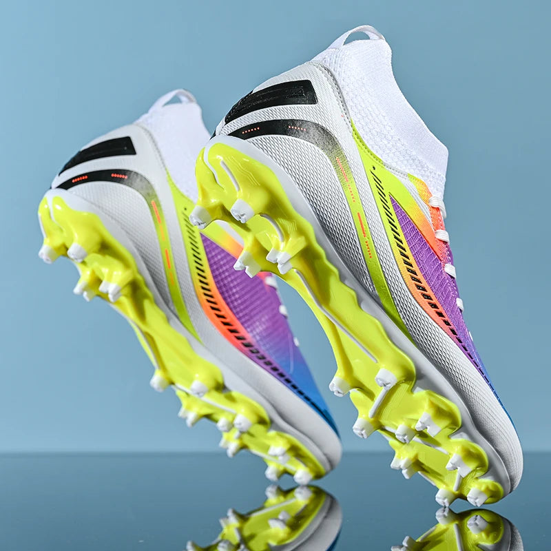 Mens Soccer Shoes TF/FG High Ankle Football Boots Kids Women Outdoor Sports Shoes Multicolor Training Match Athletic Sneakers