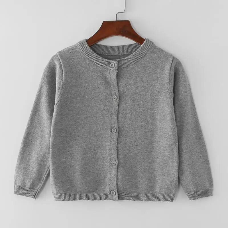 New Girls Cardigan Sweater Coat Spring Autumn Children Casual Jacket Toddler Baby Kids Wool Knitted Cardigan For Boys 1-5 Years
