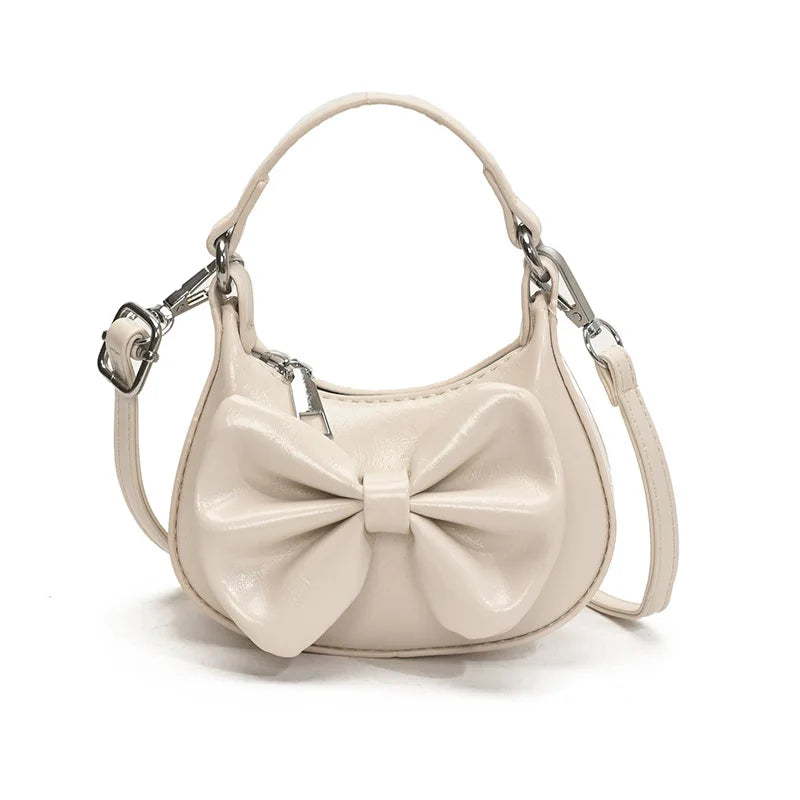 2026 New Kids Girls Cute Bowknot Handbag Fashion Crossbody Bag Detachable Strap Mini Shoulder Bag for Children Stylish Purse