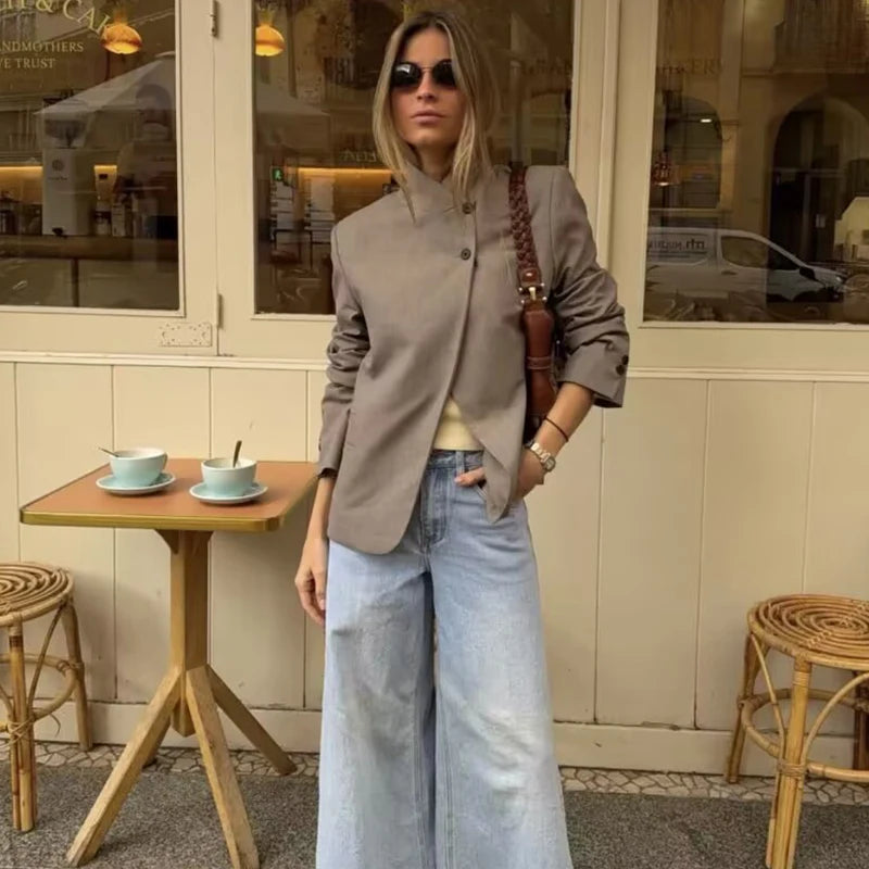 Blazers Spring Women's 2026 New Jackets Fashion Youth Elegant Office Blazers Blouse Chic Spring Travel Holiday Street Blazers