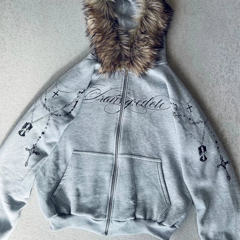 Hip hop style fashionable hoodie jacket with detachable brim and design sense, zipper style hoodie jacket, fashionable new style