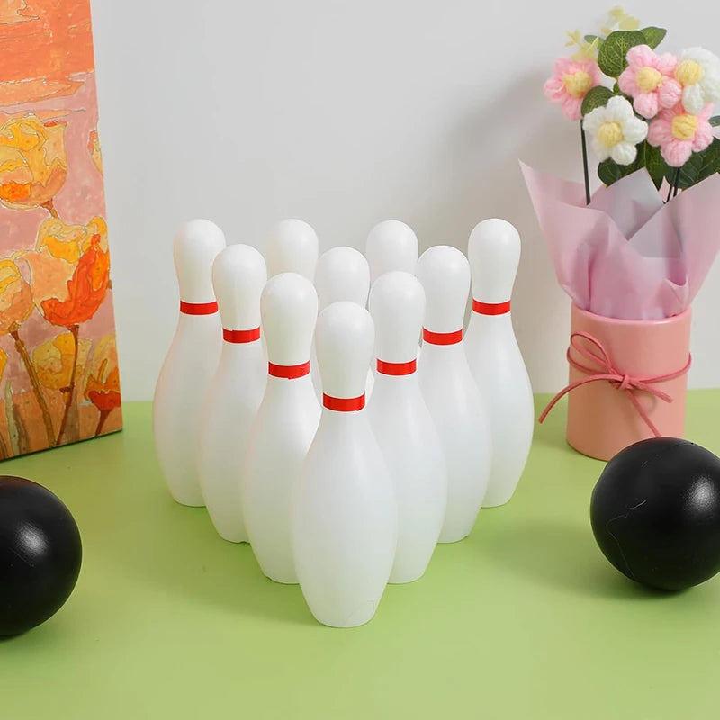 Kids Bowling Set Party Game Sports Toys Ball And Pins Bowling Toy Plastic Funny Bowling Set Kids Indoor Ball Family Game TMZ