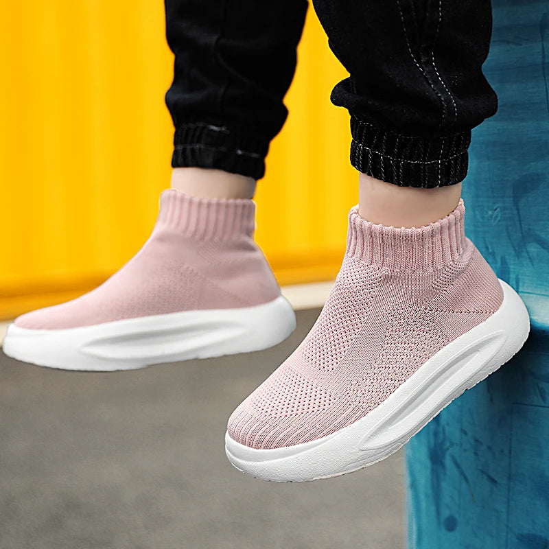 2025 Kids Fashion Sneakers For Boys Girls Tennis Shoes Breathable Sports Running Shoes Children Casual knitting Running Shoes