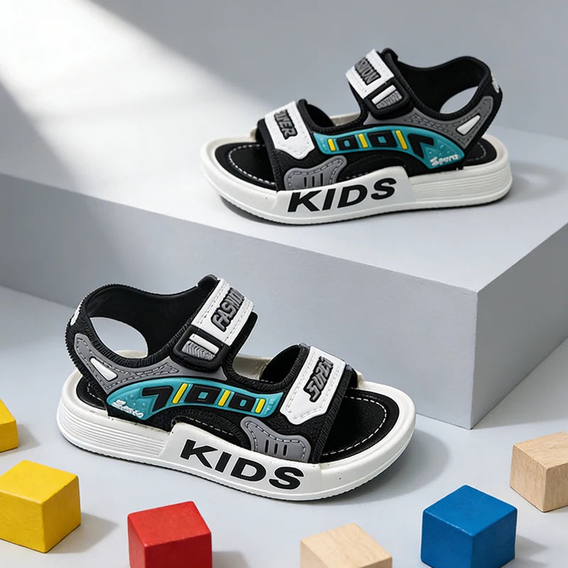 Kids Boys Fashion Sport Sandals, Soft Non Slip Sole Casual Breathable Summer Outdoor Beach Walking Children Shoes