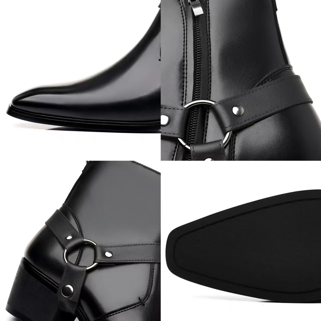 Shoes for Men High Quality Western Boots 2026 Fashion Chelsea Boots Luxury Men Cowboy Boots Designeer Wedding Office Dress Shoes